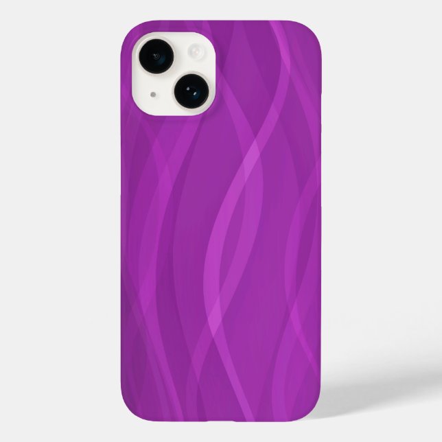 Coques Case-Mate iPhone Abstrait d'ondulation violette électrique (Verso)