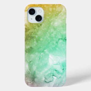 Coque iPhone 15 Mini Abstrait Elegant mixte motif de peinture coloré
