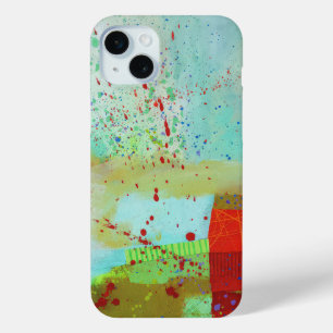 Coque iPhone 15 Mini Abstrait Elegant mixte motif de peinture coloré