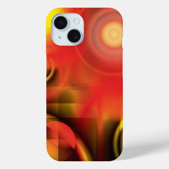 Coques Case-Mate iPhone Abstrait en rouge et jaune (Verso)