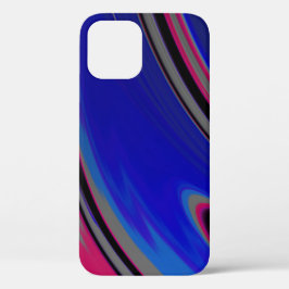 Case-Mate iPhone Case Abstrait Gris Bleu Magenta Fractal