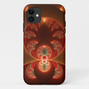 Case-Mate iPhone Case Abstrait lumineux rouge orange moderne Fractal