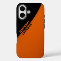 Abstrait minimaliste orange et noir