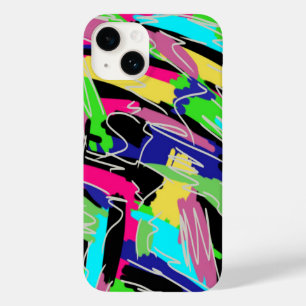 Coque Pour iPhone 14 Abstrait moderne aux couleurs arc-en-ciel