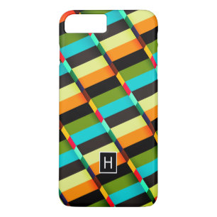 Etui iPhone Case-Mate Abstrait Moderne Coloré Rayures & Monogramme