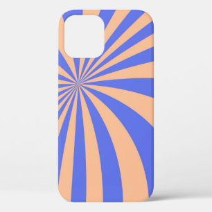 Case-Mate iPhone Case Abstrait motif de sunburst arrière - plan. bleu et