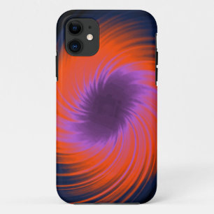 Etui iPhone Case-Mate Abstrait motif fractal violet et orange