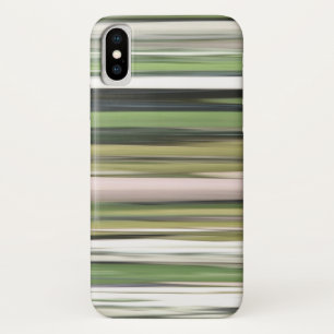 Coque iPhone X Abstrait n° 2 : Flou vert olive