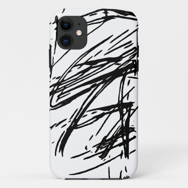 Coques Case-Mate iPhone Abstrait noir et blanc (Dos)