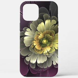 Case-Mate iPhone Case Abstrait Purpur moderne Khaki Gris Fleur fractale