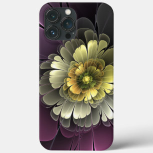 Case-Mate iPhone Case Abstrait Purpur moderne Khaki Gris Fleur fractale 