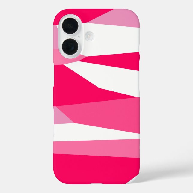 Coques Case-Mate iPhone abstrait rose et blanc  (Verso)