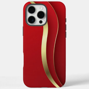 Coques iPhone 16 Pro Max Abstrait Rouge Et Or