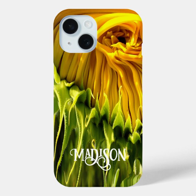 Coques Case-Mate iPhone Abstrait tournesol rétro funky, géométrie effrayée (Verso)