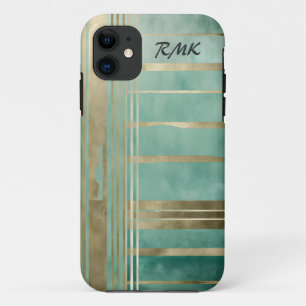 Case-Mate iPhone Case Abstrait vert et or #3 Personnalisé