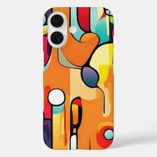 Coques iPhone 16 Abstrait vibrant : Une explosion de couleur
