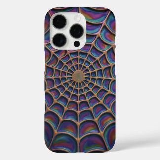 Coques iPhone 16 Pro Abstrait Web de spirale radiante