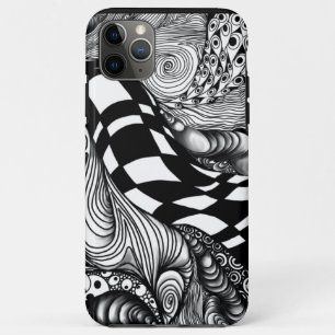 Case-Mate iPhone Case Abstraite ligne noire et blanche