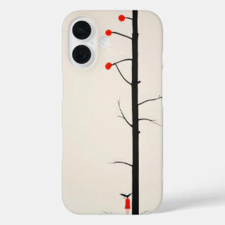 Coques iPhone 16 Abstraite petite fille rouge rêveuse et une couver