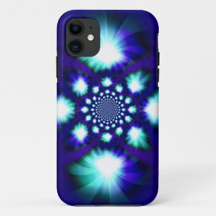 Coque Case-Mate Pour iPhone Abstraite spirale bleue claire