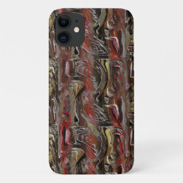 Case-Mate iPhone Case Abstrato entalhado em mogno e vermelho escuro