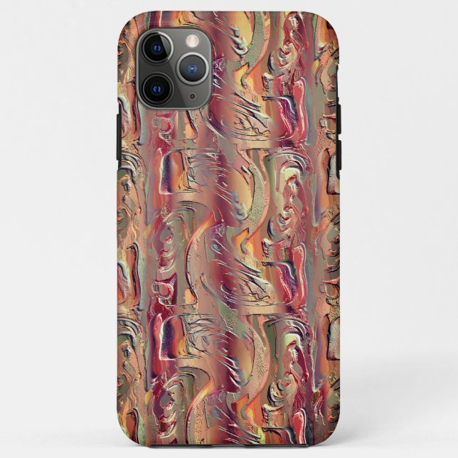 Coques Case-Mate iPhone Abstrato entalhado em salmão e vermelho gradiente (Dos)