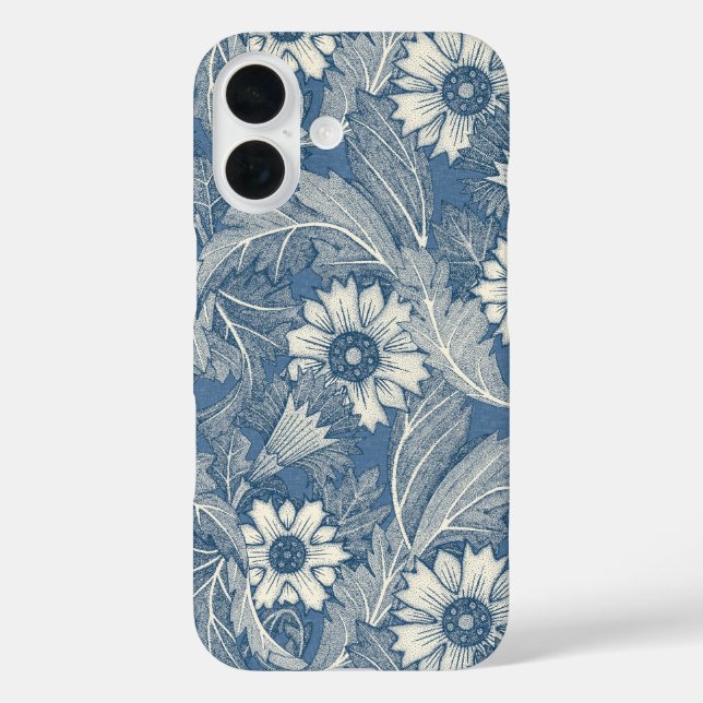 Coques Case-Mate iPhone acanthus cobalt denim (Verso)