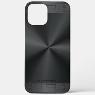 Case-Mate iPhone Case Accents géométriques noirs en métal brillant