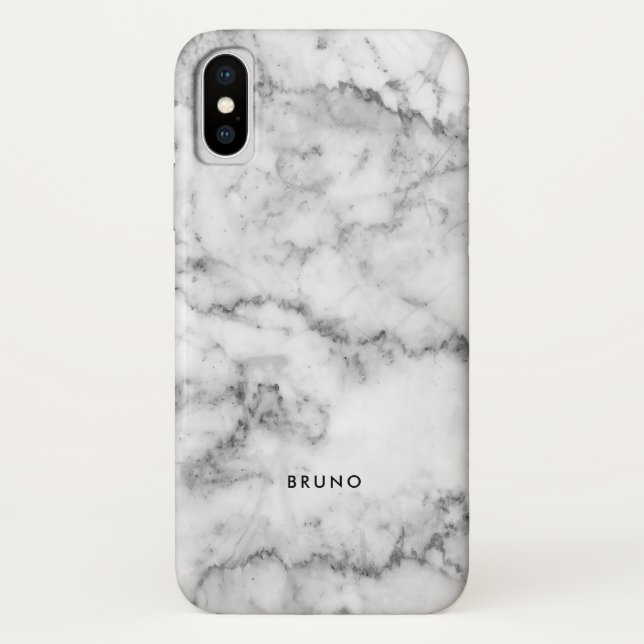 Coques Case-Mate iPhone Accents gris marbre clair (Dos)