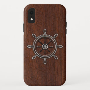 Coque Pour iPhone XR Acier Ancre en acajou marin humide