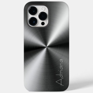 Coque Pour Pour iPhone 14 Pro Max Acier en platine inoxydable en argent