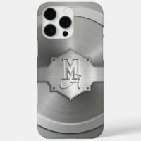 Acier métallique trompe l’oeil gravé Monogramme