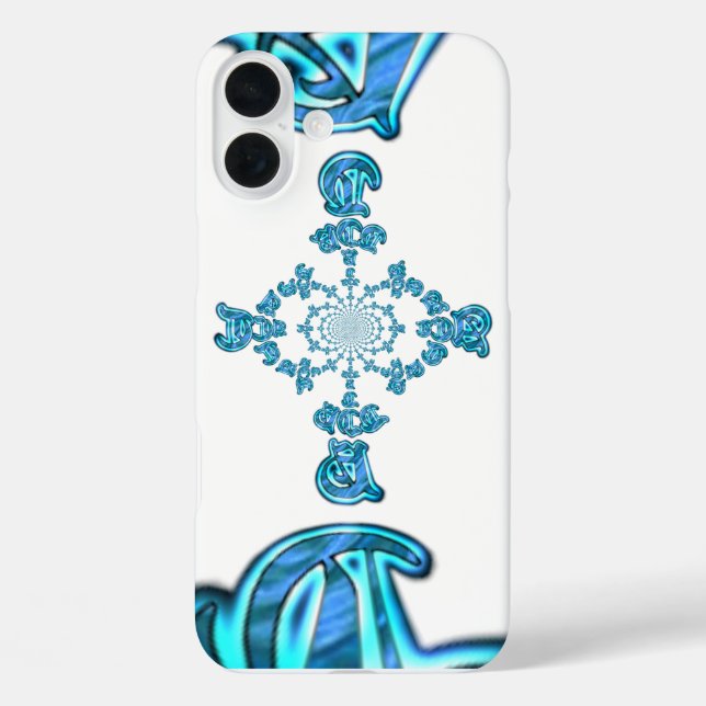 Coques Case-Mate iPhone Action Cyan Turquoise Graffiti Abstrait Imprimer (Verso)