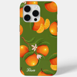 Coque iPhone 15 Pro Max Actualisation des grands Motifs Oranges