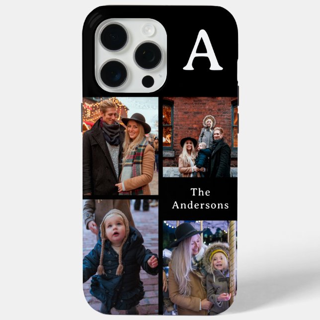 Coques Case-Mate iPhone Add Your Custom 4 Photo, Monogrammed & Family Name (Verso)