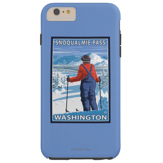 Coques Case-Mate iPhone Admirer de skieur - passage de Snoqualmie, (Dos)