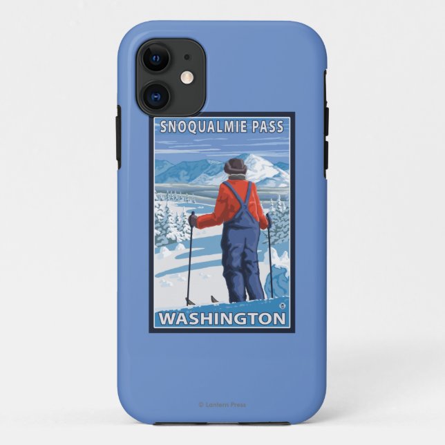 Coques Case-Mate iPhone Admirer de skieur - passage de Snoqualmie, (Dos)