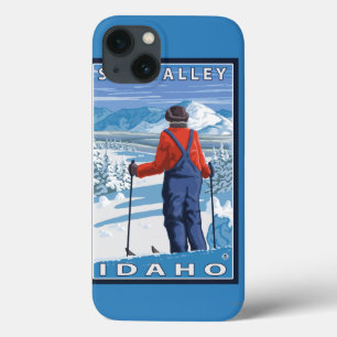 iPhone 13 Coque Admirer de skieur - Sun Valley, Idaho