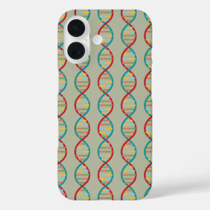 Coques iPhone 16 ADN milieu du siècle Moderne Biologie STEM Gri