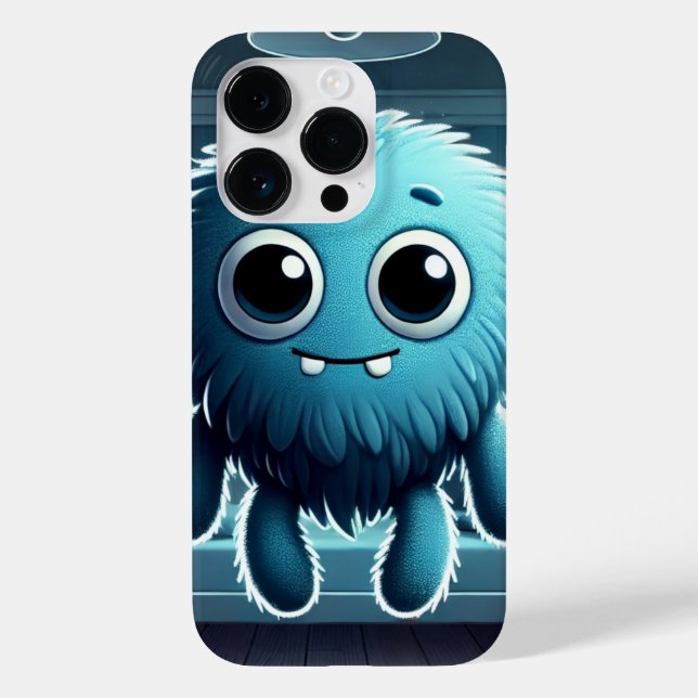 Coques Case-Mate iPhone Adorable Blue Fluffy (Verso)