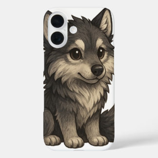 Coques iPhone 16 Adorable Boîtier de téléphone Wolf