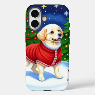 Coques iPhone 16 Adorable chien de vacances décoratif