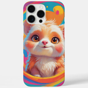 Coques iPhone 16 Pro Max Adorable Chiot dans un Swirl coloré