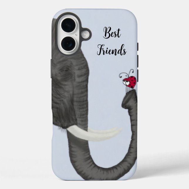 Coques Case-Mate iPhone Adorable éléphant et mignonne coccinelle (Verso)