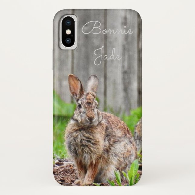 Coques Case-Mate iPhone Adorable lapin lapin sauvage *Personnaliser* (Dos)
