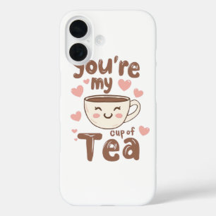 Coques iPhone 16 Adorable Tasse de Thé Kawaii d'Amour