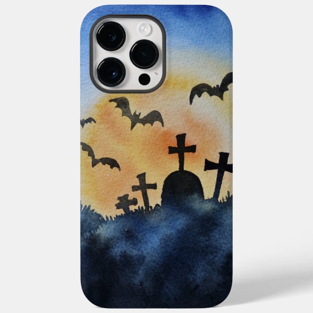 Coques Case-Mate iPhone Adorables Chauves-Halloween dans le cimetière (Verso)
