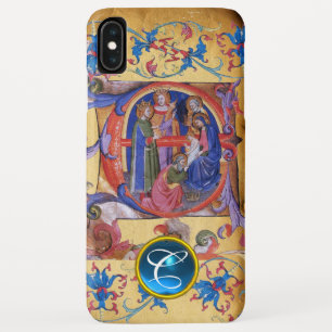 COQUE POUR iPhone XS MAX ADORATION DU MONOGRAMME DE PARCHEMENT MAGI NOËL