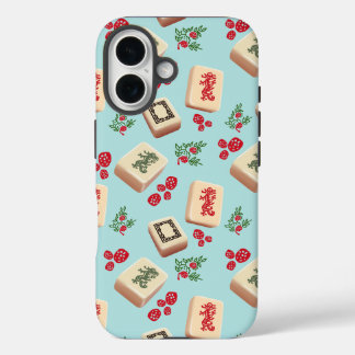 Coques iPhone 16 Affaire téléphonique Mah Jongg Dragons