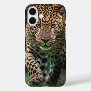 Coques iPhone 16 Plus Affiche de faune de jungle de léopard majestueux